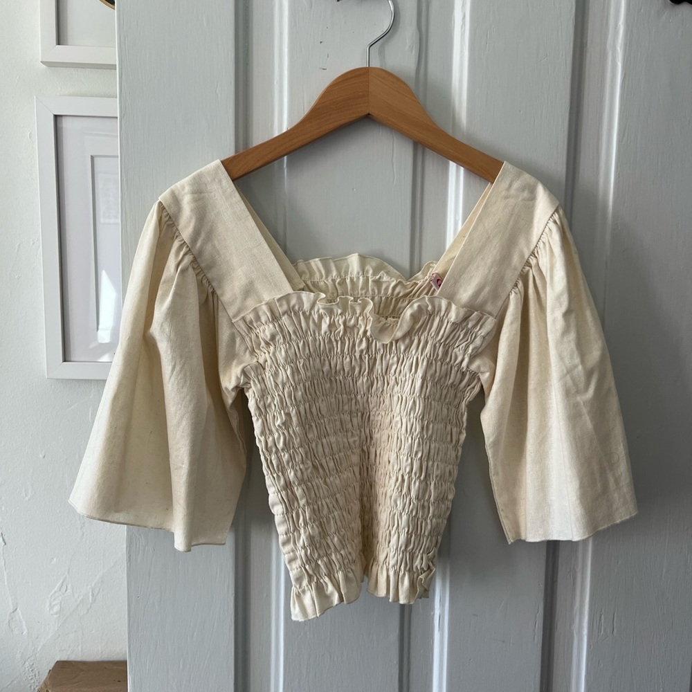 Lisa Says Gah Toni Smocked Top